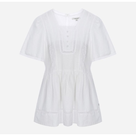 지엔코 써스데이아일랜드 페미닌 레이스 A라인 블라우스 T244MBL235W