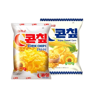 크라운제과 크라운 콘칩 70g 세트 총 8봉 / 콘칩 4봉 + 콘칩 초당 4봉