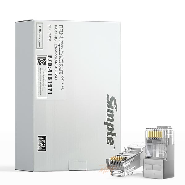 LS전선 EZ STP RJ-45 CAT.5E(6) 겸용 커넥터 (100개)