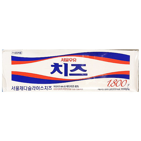 서울우유 체다 슬라이스 치즈 100매 1.8kg (6개)_이미지