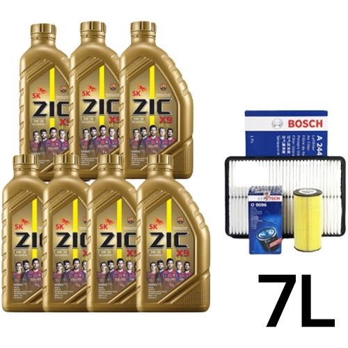 SK엔무브 지크 X9 LS 5W30 7L + 보쉬필터 봉고3 디젤