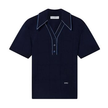 스텔라매카트니 우먼 Technical 니트 숏 슬리브 폴로 셔츠 Size 라지 6K10283S2597-4205 987005_이미지