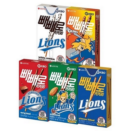 KBO X 빼빼로 5종 혼합구성 (삼성 라이온즈)