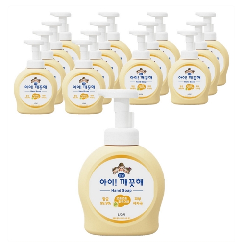 아이깨끗해 항균 폼 핸드솝 순 보송보송 파우더향 490ml (15개)_이미지