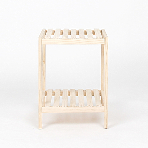 올리빙 원목 스탠드 2단 선반_이미지