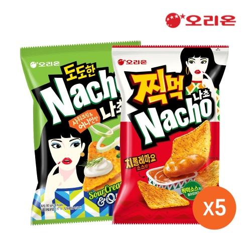 도도한 나쵸 치폴레마요 84g 5개 + 사워크림&어니언 92g 5개