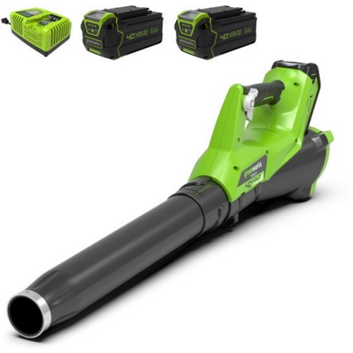 그린웍스 G-MAX 40V 엑시엘 브로워 (5.0Ah, 배터리 2개)