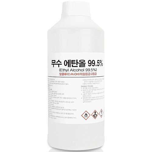크로바 무수에탄올 99 소독용 알콜 에틸 알코올 1LX4_이미지