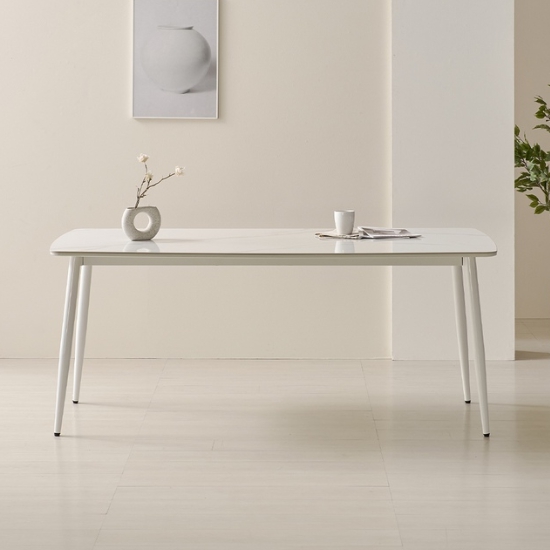 라로퍼니처 세리스 24T 유광 저소음 포세린 세라믹 식탁 1800 (의자별도)_이미지