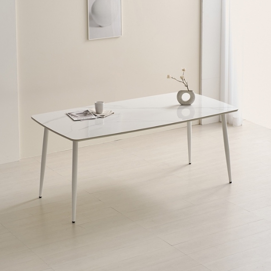 라로퍼니처 세리스 24T 유광 저소음 포세린 세라믹 식탁 1800 (의자별도)_이미지