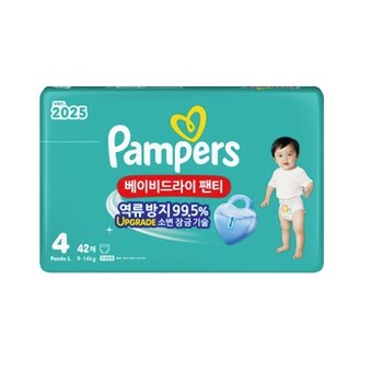 <b>팸퍼스</b> 2025 베이비드라이 팬티형 4단계-공용
