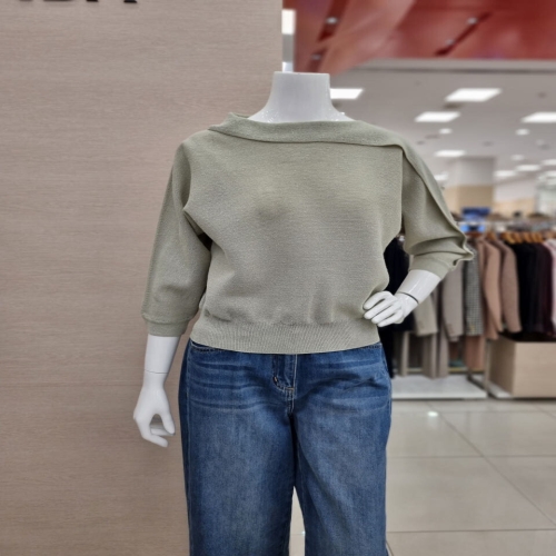 바바패션 아이잗바바 홀가먼트 보트넥 풀오버 니트 BS4B1PO651