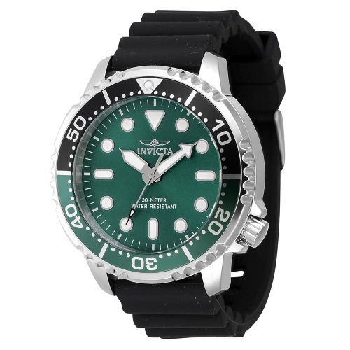 INVICTA Pro Diver 남성용 48mm 스테인리스 스틸 그린 다이얼 PC21J 쿼츠 177702