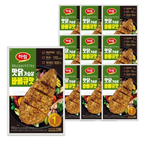 하림 맛닭가슴살  바베큐맛 100g (20개)
