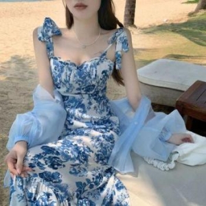 오노마 ONM 휴가철 해외 플라워 여성스런 하와이 원피스 반 32100293_이미지