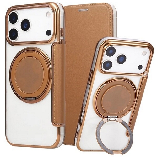 수나르 아이폰17 맥세이프 거치대 카드 가죽 플립 케이스