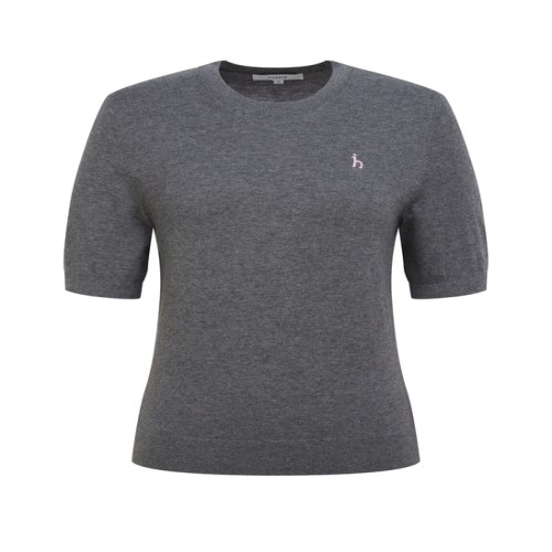 LF 헤지스레이디스 여성 클래식 반팔 풀오버 HSSW6BC22 (CG, 차콜그레이)