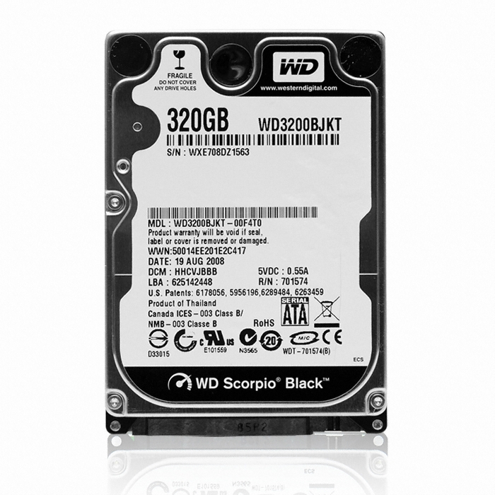 Western Digital WD Scorpio Black SATA2/7200/16M/노트북용 (WD3200BJKT, 320GB)