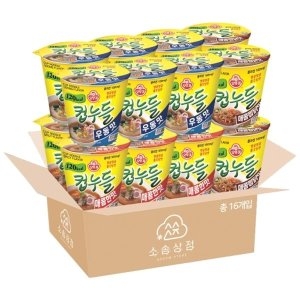오뚜기 컵누들 소컵 16입 혼합 매콤한맛6+우동맛6+매콤찜닭맛4