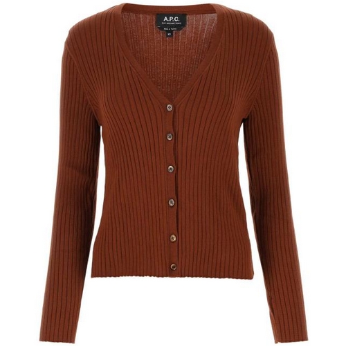 아페쎄 핏 코튼 니트 가디건 COGAJ F22228 (EAH, 브라운)_이미지