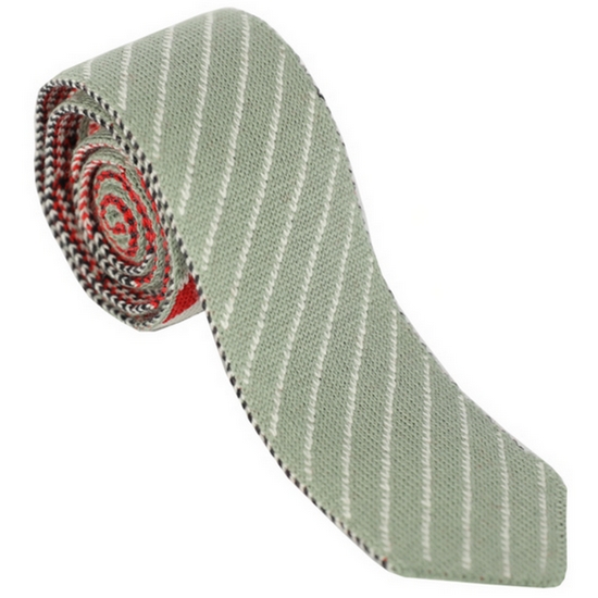 톰브라운 초크 스트라이프 니트 넥타이 MNL049K Y1014 350_이미지