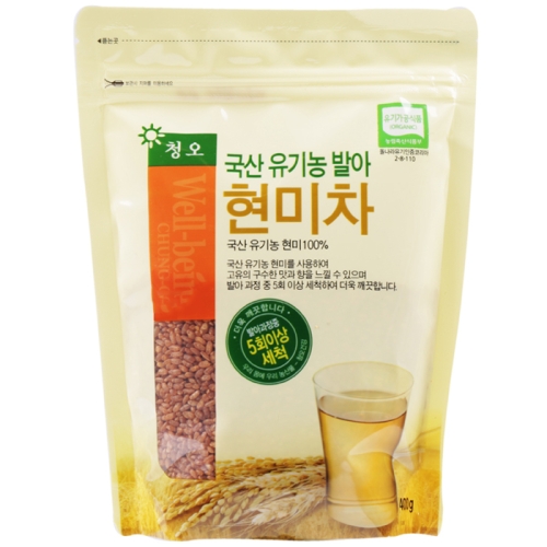 청오 유기농 발아 현미차 알곡 400g 1개입 1개_이미지