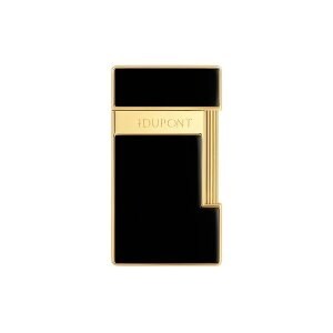 ST<b>듀퐁</b> 25 슬리미 <b>라이터</b> 뉴 로고 블랙 래커/골든 CA028222Z
