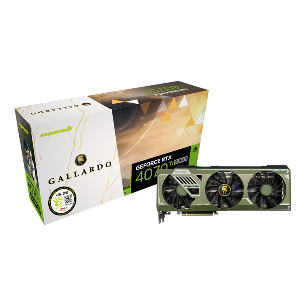 MANLI 지포스 RTX 4070 Ti SUPER Gallardo D6X 16GB 대원씨티에스
