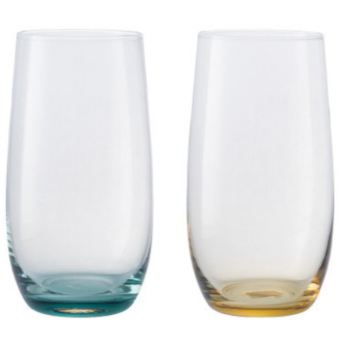 덴비 컬러 글라스 라지 텀블러 450ml 2P (그린/옐로우)_이미지