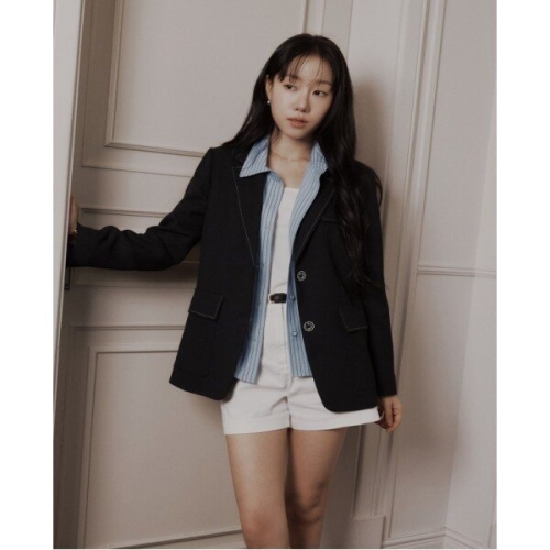 세정 올리비아로렌 배색스티치 싱글 자켓 VVCFU5M3191