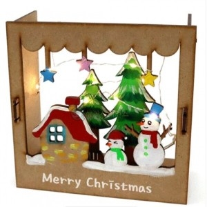 크리스마스 LED 액자 박스 눈사람 1인용 포장 SAS10955