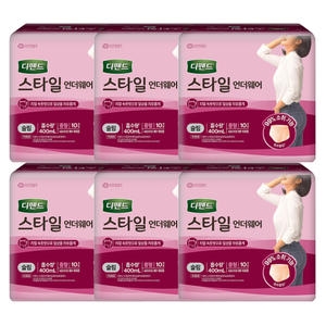 유한킴벌리 디펜드 스타일 언더웨어 여성 슬림 중형 10개 (6팩(60개))