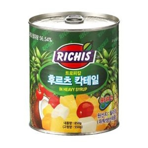 동서식품 리치스 트로피칼 후르츠 칵테일 850g (4개)