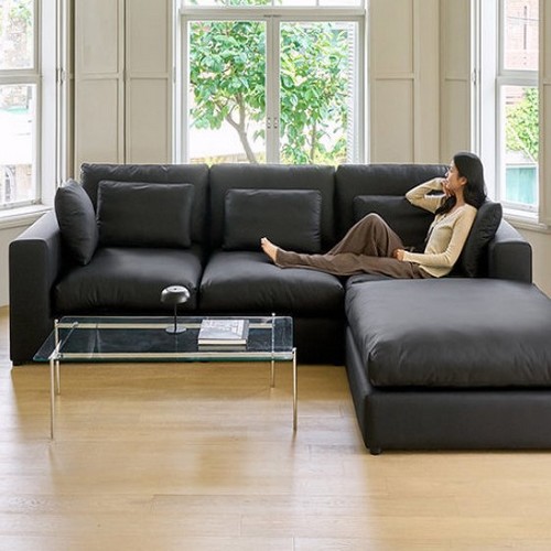 휴도 구름의 동백 모듈형 가죽 소파 4인용 (스툴포함)_이미지