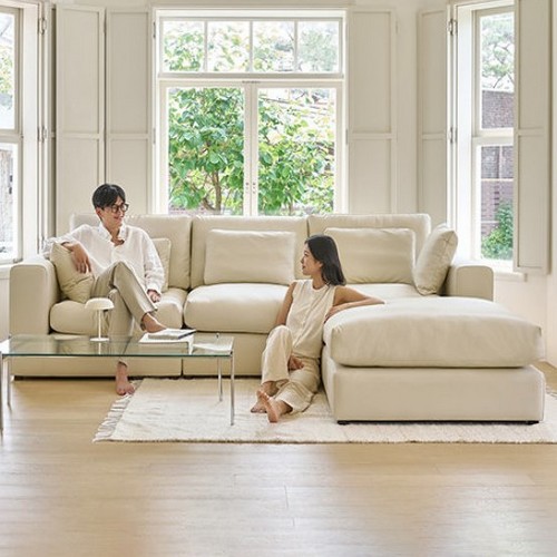 휴도 구름의 동백 모듈형 가죽 소파 4인용 (스툴포함)_이미지