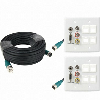 TNT RGB+스테레오 or 3RCA + 4모듈 월 플레이트 분리형(배관용) 케이블 (NM-TNTA40S7, 40m)_이미지