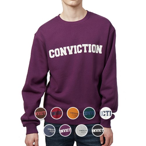 지오다노 브러시드 크루넥 프린트 스웨트 01029914