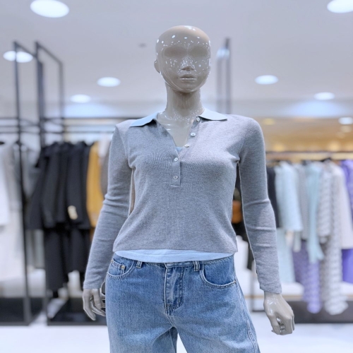 알렉시스N 카라배색 니트 BFW5PNKO9150_이미지