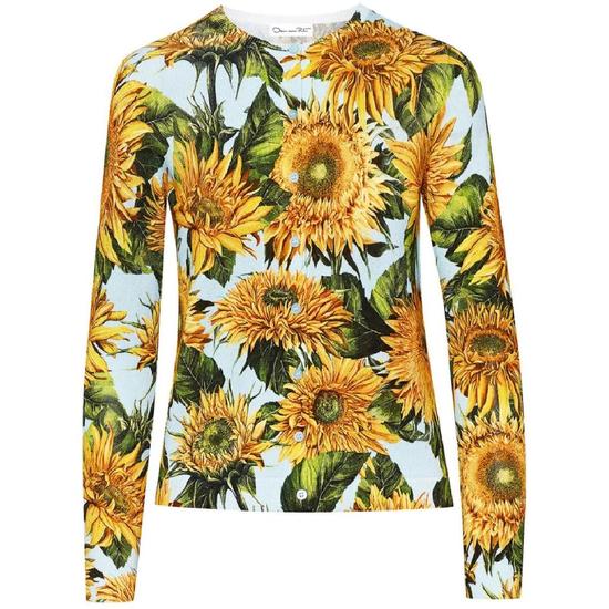 예스비 라렌타 선플라워 프린트 가디건 24RN125SUN T_이미지