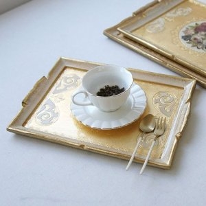 로얄 우드 핸드메이드 트레이 소 1P 다과 디저트 쟁반 WFA68EF