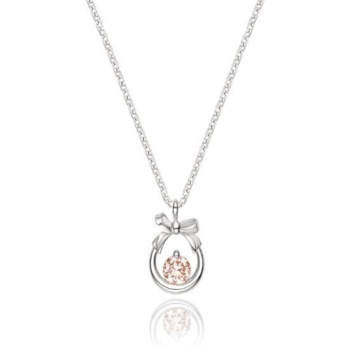 10K 랩 다이아 1부 로제 벨 핑크다이아 목걸이MNM14969 WG _MA