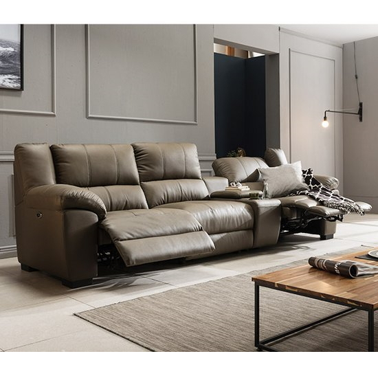 까사미아 그랜드 천연가죽 리클라이너 4인용 (홈바형)_이미지