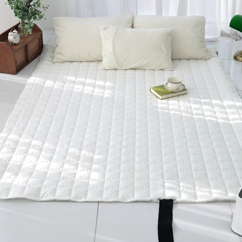 스코홈 겨울엔 순면 40수 틔윌 누빔 어반화이트 전기 온수매트 커버 (퀸, 150x200cm)_이미지