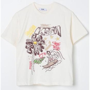MSGM T SHIRT CREMA/CREAM S4MSJBTH290/013