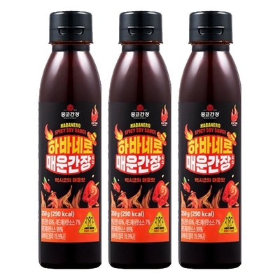몽고식품 하바네로 매운간장 소스 350g (3개)_이미지