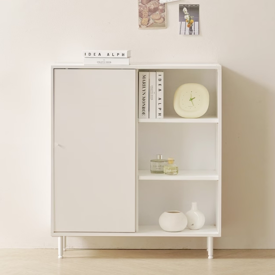 룸앤디 스르륵 3단 오픈 스틸다리형 슬라이딩 수납장 800