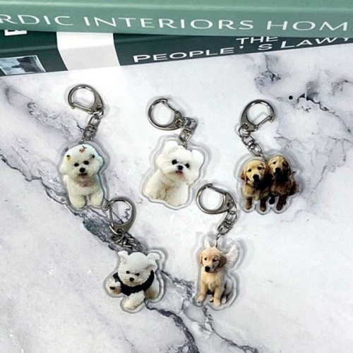 에이치플러스몰 말티즈 차키 AA0054 강아지 반려동물 백꾸 아크릴 키_이미지