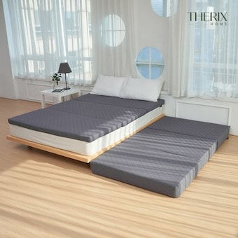 더릭스 <b>3단</b> <b>접이식</b> 바닥형 토퍼 <b>매트리스</b> SS