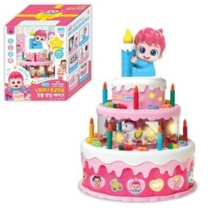 아이윌컴퍼니 베베핀 멜로디 빙글빙글 촛불 생일케이크