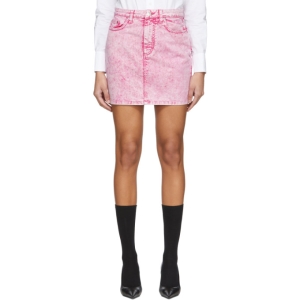  MSGM Pink Washed Denim Miniskirt 상품이미지